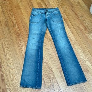D&G y2k damaged low rise jeans boots cut